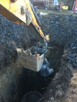 Колодец 5 колец Синявино, открытый способ строительства с отсыпкой песком