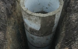 Колодец 5 колец Синявино, открытый способ строительства с отсыпкой песком